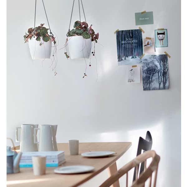 Elho Brussels Hanging Basket White 18cm Flower Pot 4 Elho Brussels Hanging Basket White 18cm Flower Pot - Image 4