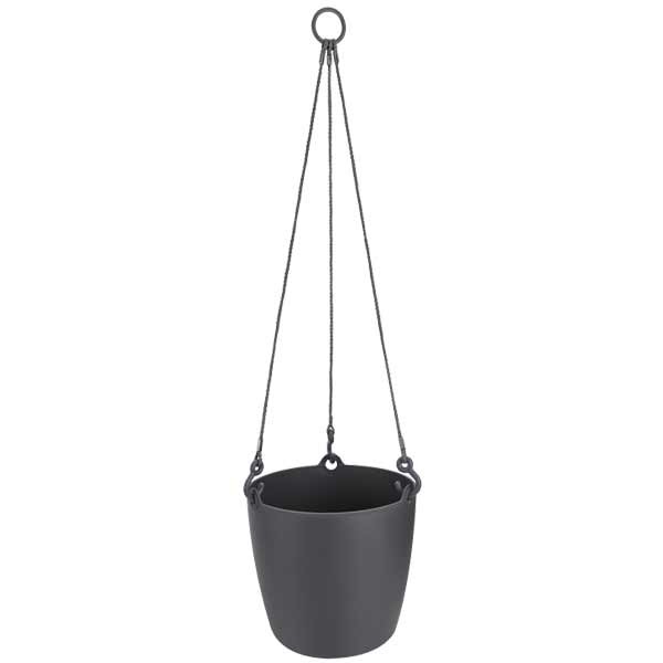 Elho Brussels Hanging Basket Anthracite 18cm Flower Pot 2 Elho Brussels Hanging Basket Anthracite 18cm Flower Pot - Image 2