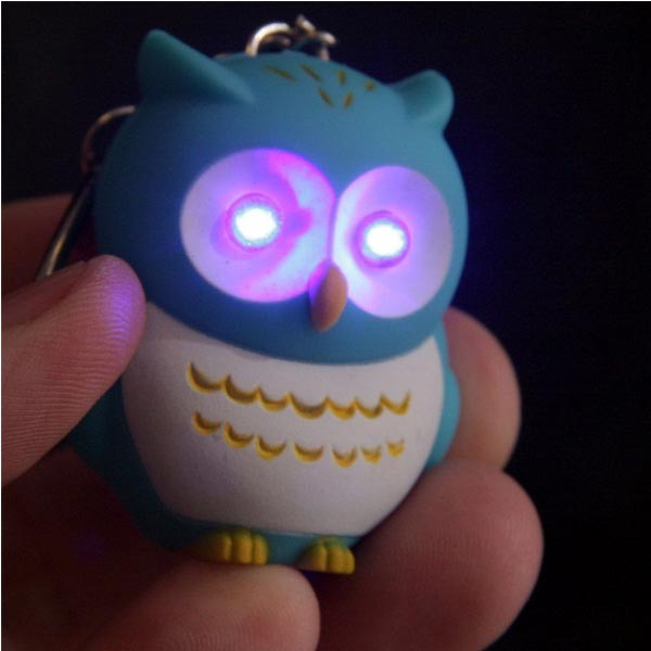 Hooting Owl LEd Keyring with Sound (Pink or Blue) 2 Hooting Owl LEd Keyring with Sound (Pink or Blue) - Image 2