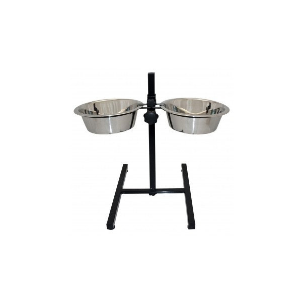 Happy Pet Adjustable Double Diner Dog Bowls 25cm 1 Happy Pet Adjustable Double Diner Dog Bowls 25cm