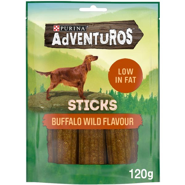 Adventuros Sticks Treats Wild Buffalo 120g Dog Treat 1 Adventuros Sticks Treats Wild Buffalo 120g Dog Treat