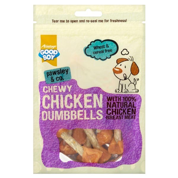 Good Boy Chicken Dumbbells 100g Dog Treat 1 Good Boy Chicken Dumbbells 100g Dog Treat