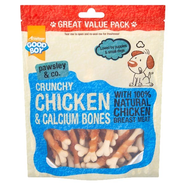 Good Boy Crunchy Chicken & Calcium Bones 350g Dog Treat 1 Good Boy Crunchy Chicken & Calcium Bones 350g Dog Treat