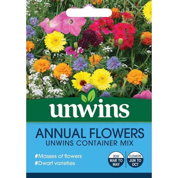 Unwins Annuals Flowers Unwins Container Mix Seeds 1 Unwins Annuals Flowers Unwins Container Mix Seeds