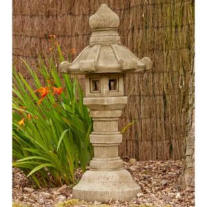 Bali Lantern Oriental Stone Garden Ornament 75cm