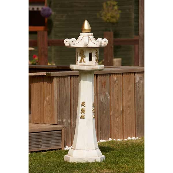 Candle Oriental Lantern Stone Garden Ornament 110cm 1 Candle Oriental Lantern Stone Garden Ornament 110cm