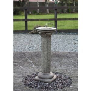 Column & Flower Sundial Stone Garden Ornament 75cm