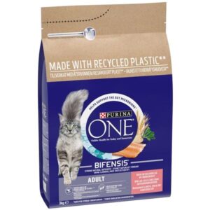 Purina One Salmon & Wheat Adult 3kg Dry Cat Food