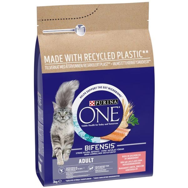 Purina One Salmon & Wheat Adult 3kg Dry Cat Food 1 Purina One Salmon & Wheat Adult 3kg Dry Cat Food