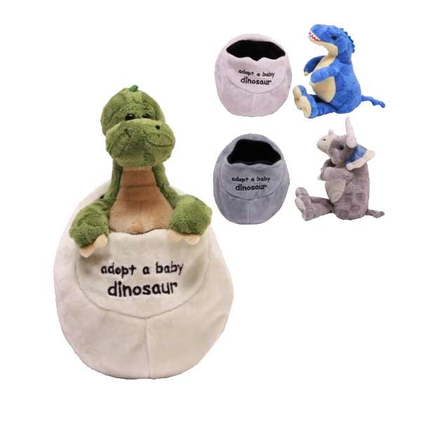 Plush Baby Dinosaur in Egg 2 Plush Baby Dinosaur in Egg - Image 2