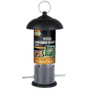 Gardman Wild Bird Care Black Steel Sunflower Hearts Feeder
