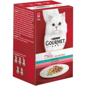 Gourmet Mon Petit Fishy Variety (Tuna, Salmon & Trout) Adult 6x50g Wet Cat Food