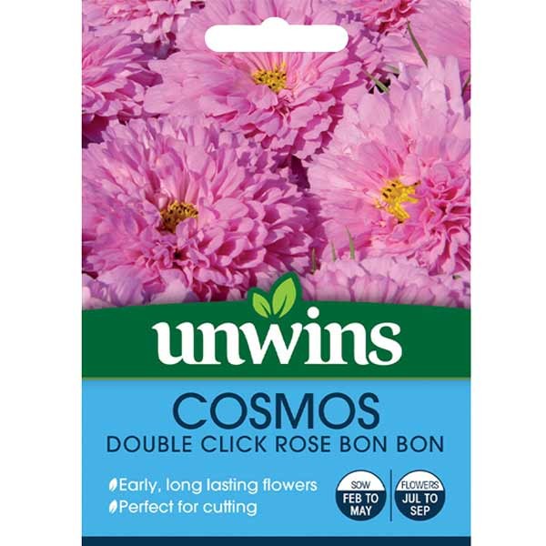 Unwins Cosmos Double Click Rose Bon Bon Seeds 1 Unwins Cosmos Double Click Rose Bon Bon Seeds
