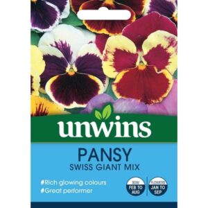 Unwins Pansy Swiss Giants Mix Seeds