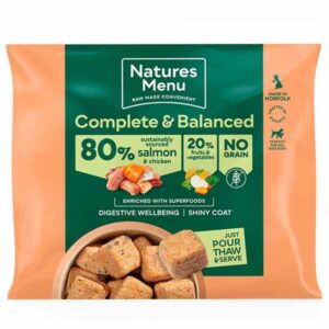 Natures Menu Complete & Balanced 80/20 Salmon & Chicken Nuggets for Adult Dogs 1kg