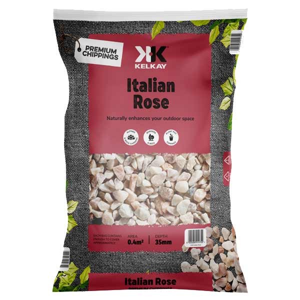 Italian Rose Premium White with Rose Tones Gravel Chippings 16-32mm 1 Italian Rose Premium White with Rose Tones Gravel Chippings 16-32mm