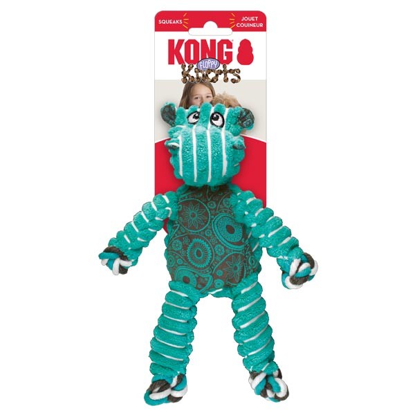 KONG Floppy Knots Hippo Medium/Large Dog Toy 1 KONG Floppy Knots Hippo Medium/Large Dog Toy