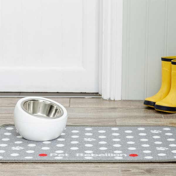 Pet Rebellion Dinner Mate Dotty Mat Grey 40x60cm 3 Pet Rebellion Dinner Mate Dotty Mat Grey 40x60cm - Image 3
