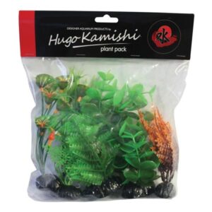 Hugo Kamishi Plastic Plant 13cm Orange/Green Mix 5 Pack