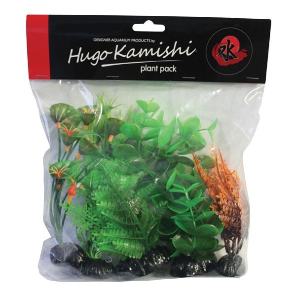 Hugo Kamishi Plastic Plant 13cm Orange/Green Mix 5 Pack 1 Hugo Kamishi Plastic Plant 13cm Orange/Green Mix 5 Pack