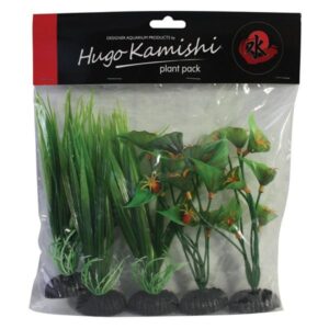 Hugo Kamishi Plastic Plant 30cm Spikey Mix 5 Pack