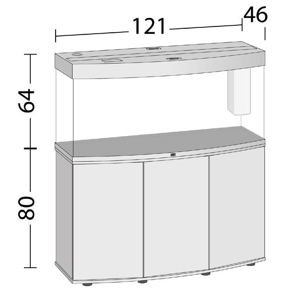 Juwel Vision 260 Lightwood LED Aquarium & Cabinet 3 Juwel Vision 260 Lightwood LED Aquarium & Cabinet - Image 3