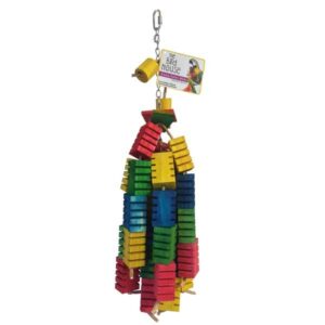 Happy Pet Groovy Colour Blocks Medium Parrot Toy