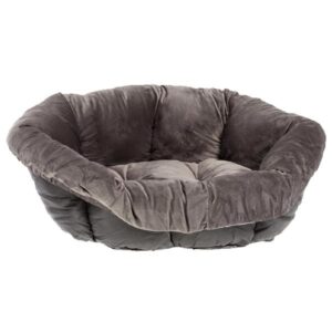 Ferplast Prestige Velvet Grey Sofa Cushion for Siesta Deluxe Beds Size 2