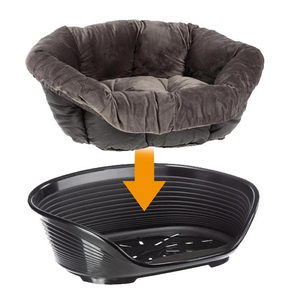 Ferplast Prestige Velvet Grey Sofa Cushion for Siesta Deluxe Beds Size 4 2 Ferplast Prestige Velvet Grey Sofa Cushion for Siesta Deluxe Beds Size 4 - Image 2