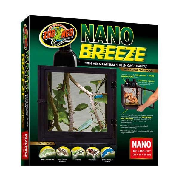 ZooMed NanoBreeze Screen Cage 25x25x30cm 1 ZooMed NanoBreeze Screen Cage 25x25x30cm