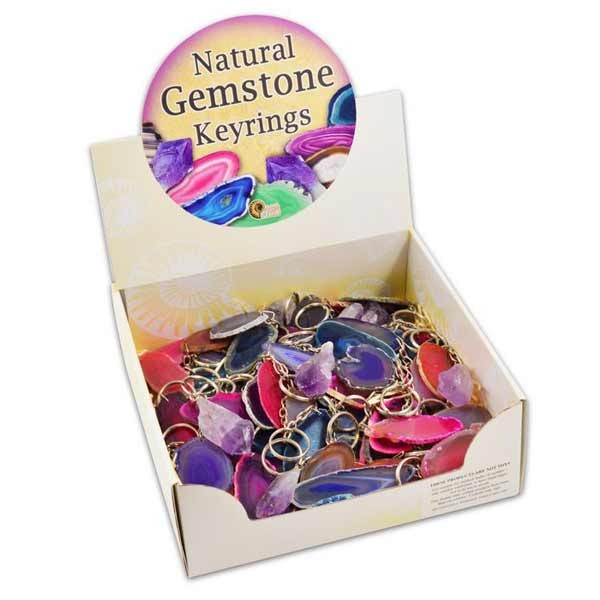 British Fossils Gemstone Keyrings 4-6cm 2 British Fossils Gemstone Keyrings 4-6cm - Image 2