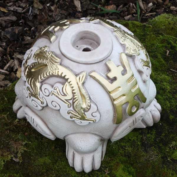 Globe Oriental Stone Garden Ornament 22cm 2 Globe Oriental Stone Garden Ornament 22cm - Image 2