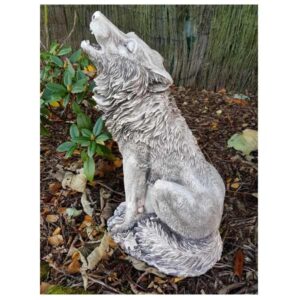 Wolf Stone Garden Ornament 50cm