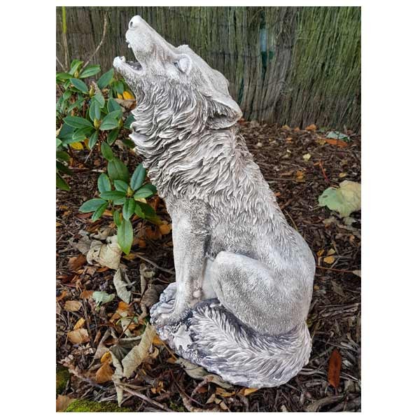 Wolf Stone Garden Ornament 50cm 1 Wolf Stone Garden Ornament 50cm