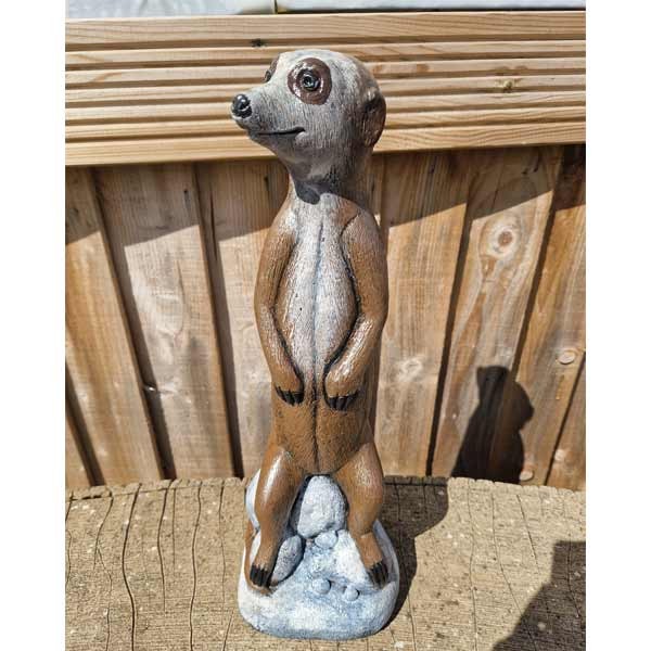 Meerkat Stone Garden Ornament (Large) 30cm 1 Meerkat Stone Garden Ornament (Large) 30cm