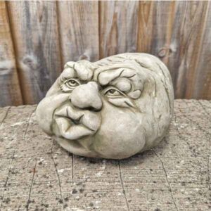 Funny Face Pouting Rock Novelty Stone Garden Ornament 16cm