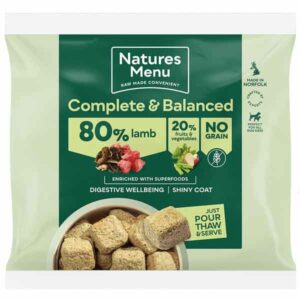 Natures Menu Complete & Balanced 80/20 Lamb Nuggets for Adult Dogs 1kg