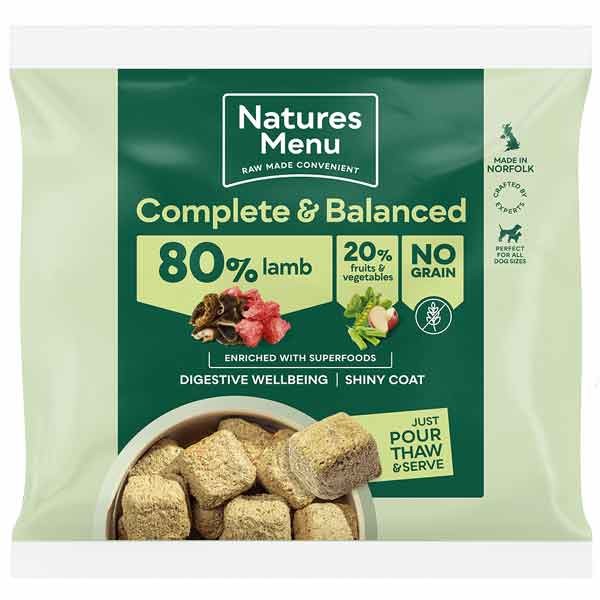Natures Menu Complete & Balanced 80/20 Lamb Nuggets for Adult Dogs 1kg 1 Natures Menu Complete & Balanced 80/20 Lamb Nuggets for Adult Dogs 1kg