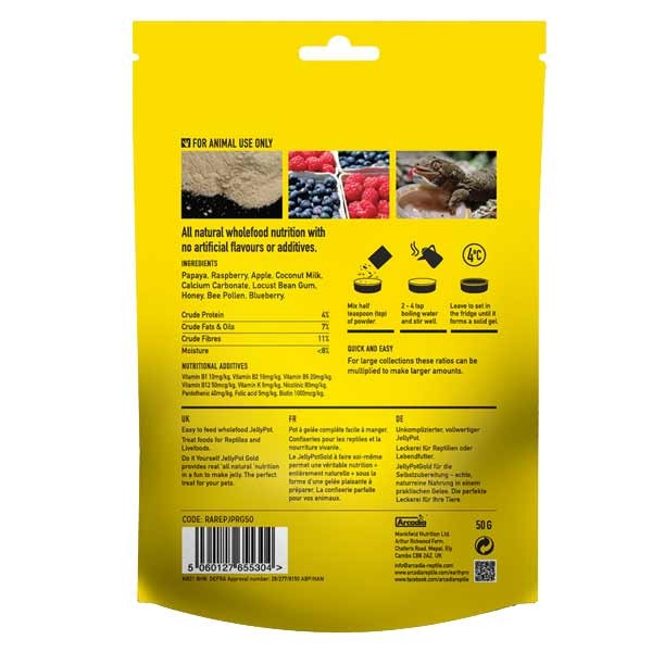 Arcadia Earth Pro Jellypot Gold Repti Gold 50g 2 Arcadia Earth Pro Jellypot Gold Repti Gold 50g - Image 2