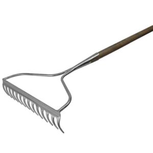 Faithfull Prestige Stainless Steel Garden Rake Ash Handle