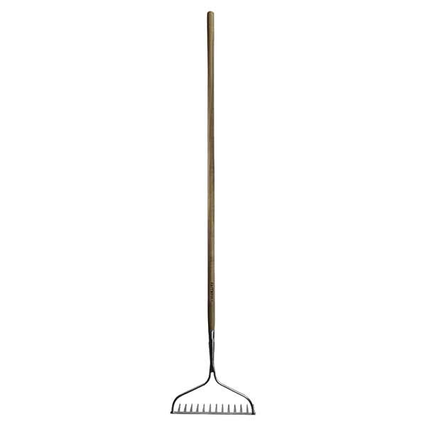 Faithfull Prestige Stainless Steel Garden Rake Ash Handle 2 Faithfull Prestige Stainless Steel Garden Rake Ash Handle - Image 2