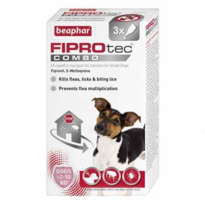 Beaphar FIPROtec Combo Flea & Tick Spot-on for Dogs (2-10kg) 3 Pack