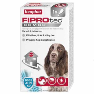 Beaphar FIPROtec Combo Flea & Tick Spot-on for Dogs (10-20kg) Single