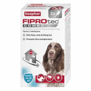 Beaphar FIPROtec Combo Flea & Tick Spot-on for Dogs (10-20kg) 3 Pack