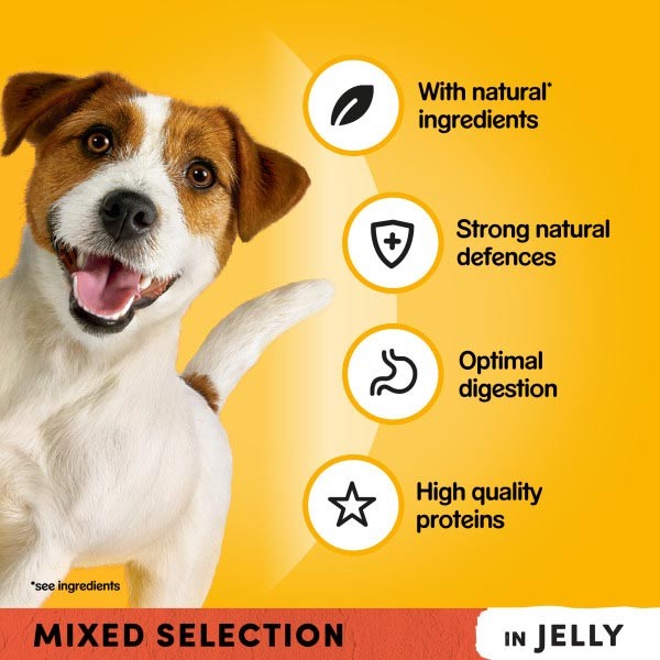 Pedigree Pouch Mixed Chunks in Jelly 40x100g Wet Dog Food 4 Pedigree Pouch Mixed Chunks in Jelly 40x100g Wet Dog Food - Image 4