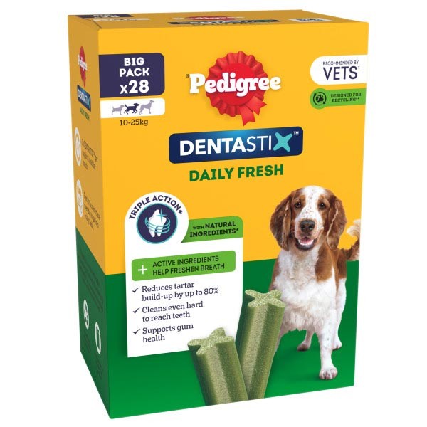 Pedigree Dentastix Fresh Adult Medium 28 Pack Dog Treat 1 Pedigree Dentastix Fresh Adult Medium 28 Pack Dog Treat