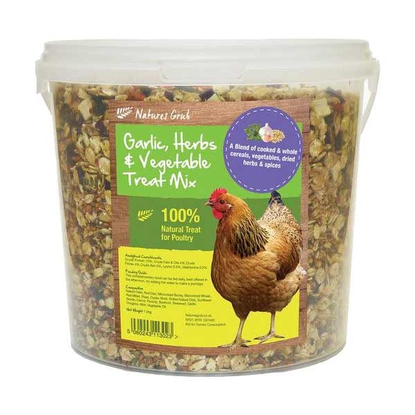 Natures Grub Chicken Garlic Herb & Vegetable Treat Mix 600g