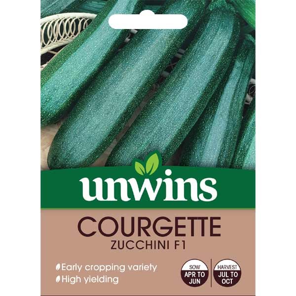 Unwins Courgette Zucchini F1 Seeds 1 Unwins Courgette Zucchini F1 Seeds