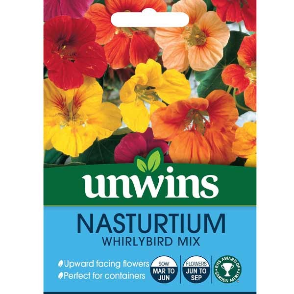 Unwins Nasturtium Whirlybird Mix Seeds 1 Unwins Nasturtium Whirlybird Mix Seeds