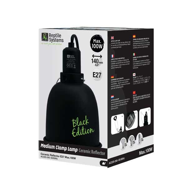 Reptile Systems Black Edition Clamp Lamp Holder Medium 1 Reptile Systems Black Edition Clamp Lamp Holder Medium